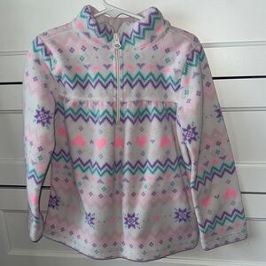 The Children's Place Pink and Purple Patterned Fleece Sweater